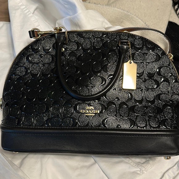 Coach Handbags - Coach Signature patent leather satchel. Large in black Women’s Bag size 13x10x5
